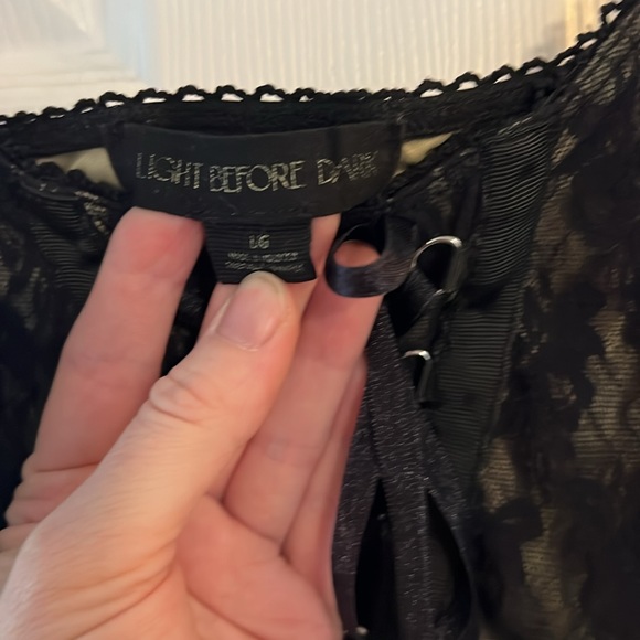 Paris Urban Outfitters Light Before Dark lace Slip Dress Size Large - Picture 4 of 5